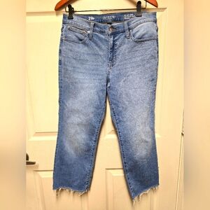 Womans J.Crew Wide LegFrayed Crop Jeans Sz29p